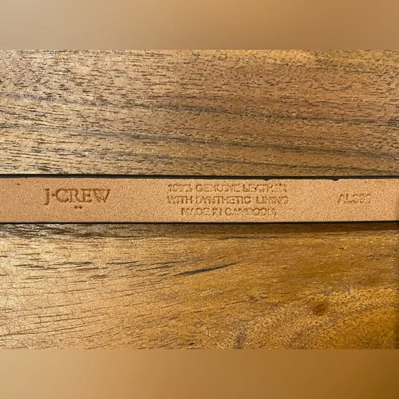 🐆J. Crew Leopard Print Slim Belt - Gold Buckle - Picture 3 of 5